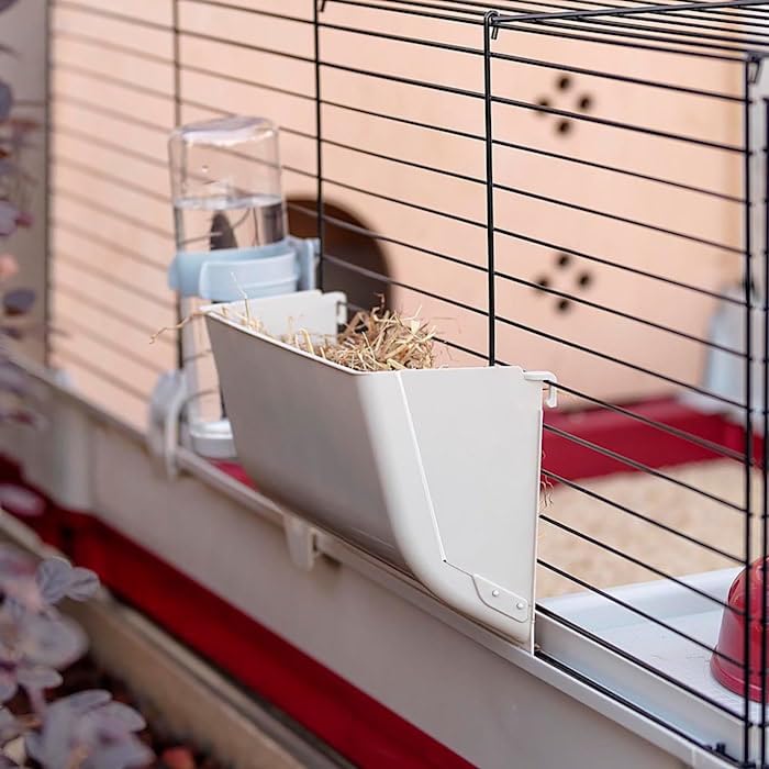 Ferplast Krolik Extra-Large Rabbit Cage W/ Wood Hutch Extension Rabbit Cage Includes All Accessories And Measures 55.9L X 23.62W